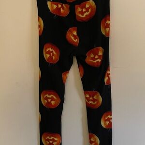 No Boundaries Black and Orange Pumpkin Leggings
